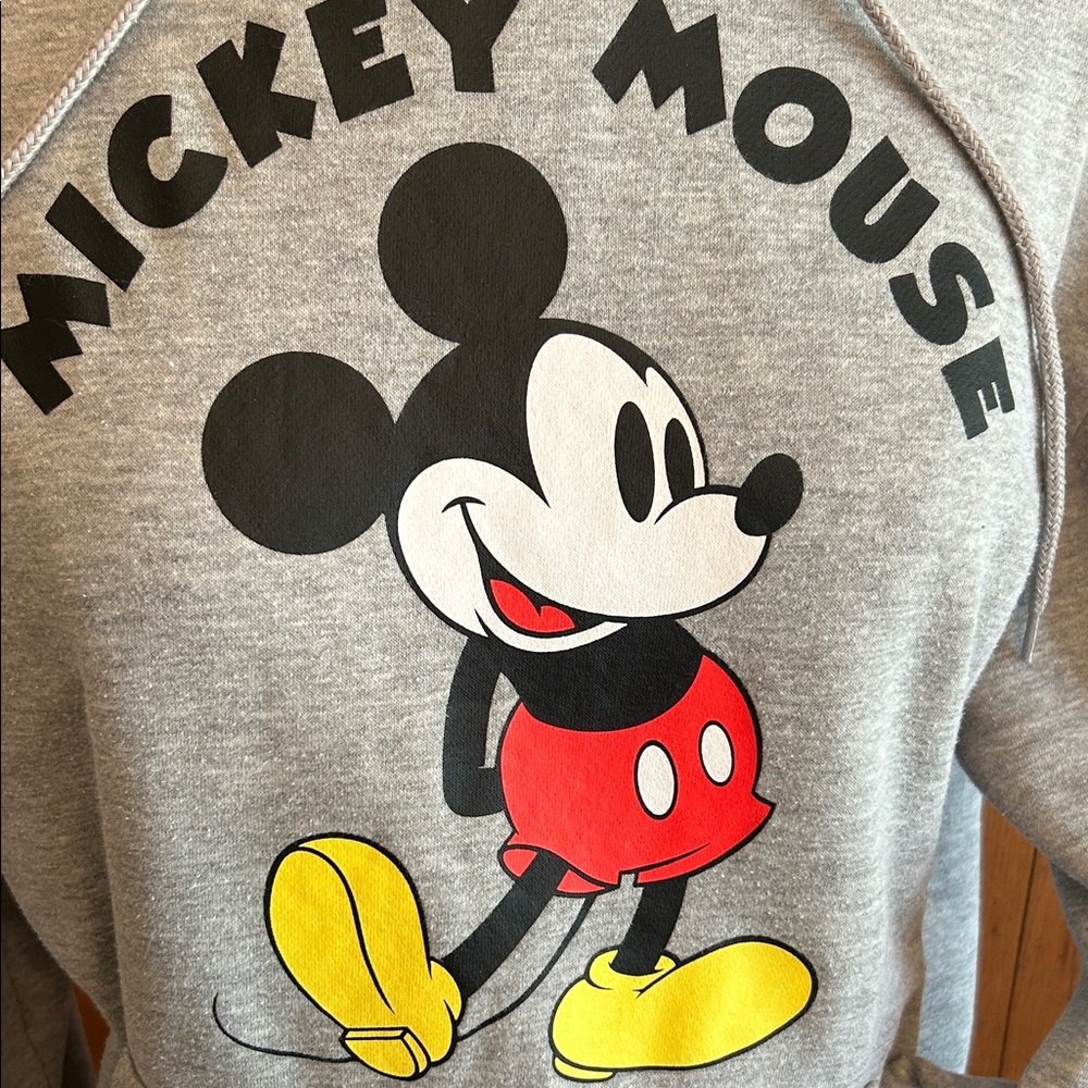 Disney MICKEY MOUSE Gray Pullover Hoodie❤️Size small - Picture 2 of 11